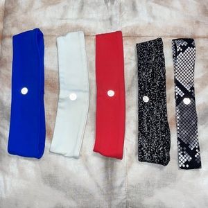 FIVE Lulu Lemon headbands!